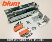 Blum TANDEM plus BLUMOTION 563H Soft Close 12" Drawer Slide Kit - 563H3050B