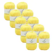 10x Malli Blend Basic 100g Acrylic/Polyester Yarn Knitting Craft Footy Yellow