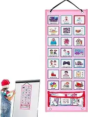 Daily Schedule Chart for Kids, Visual Schedule Pictures Cards - Bedtime Routine, Children's Rewards Program,Encourages Daily Work Reward Chart for Kids,