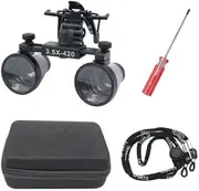 Rasamer 3.5X Metal Clip-on Galilean Binocular Loupes Magnifying Glasses Black Bag