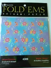 Yasutomo Fold'Ems Origami Paper Dream Patterns 4309 5-7/8" square 24 shts-NEW