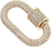 [BELLIFFY] Necklace Clasp Chain Rhinestone Jewelry Clasps Necklaces DIY Connector Lanyard Accessories Swivel Lanyards Clasp Pendant Jewelry Making Clasps Wine Glass Women's Crystal Copper