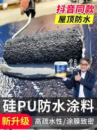 在飛比找樂天市場購物網優惠-皇宅硅PU防水涂料屋頂樓頂房頂裂縫平房漏水補漏材料聚氨酯膠水