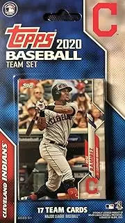 Cleveland Indians 2020 Topps Factory Sealed Special Edition 17 Card Team Set with Jake Bauers, Carlos Santana and Francisco Lindor Plus