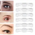 3/10Pcs Reusable Eyebrow Stencil Soft Ruler Brow Definer Eye Brow Drawing _wo