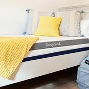 [Sleepyhead] Full 3 Inch Premium Gel Memory Foam Mattress Topper - Dorm Essentials for College Beds, Cooling, Washable Cover, Pressure Relief & Support, CertiPUR-US Certified