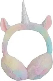 [Healeved] 1Pc Adorable Unicorn Plush Earmuffs for Adults Cold Winter Ear Covers Fluffy Comfortable Design for Cold Weather Outdoor Activities