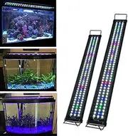 Leona Co Aquarium LED Light: 60/90cm Full Spectrum Aqua Plant Fish Tank Lamp Adjustable Brackets, Energy-Efficient (60cm)
