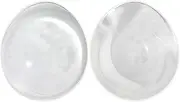 [Polreta] Pair Concave Breast Forms,Mastcetomy Silicone Breast Prosthesis Bra Inserts Enhancer Pads, Transparent, A B cup