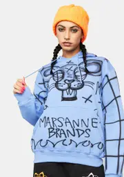 [Marsanne Brands] Punk Rat Graphic Hoodie