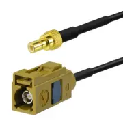 Fakra Curry K Female to SMB RG174 Cable 30cm For Car XM Sirius Satellite Radio