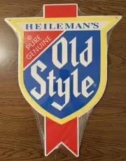Heileman's Old Style Metal Tin Taker Sign - New
