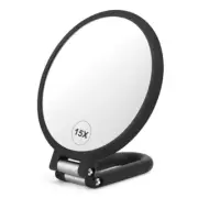 Magnifying Handheld Mirror Double Sided, 1X 15X Magnification Hand Mirror,...