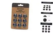 4 Layer-Cone Studs Dia 7.87 Inch Aluminum Snowboard Stomp Pad - 9pcs Mat Black