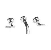 Sabine Lever Bath Three-Piece Set Chrome Solid Brass