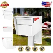 Secure Rear Locking Mailbox - Durable Alpine White Design for Home and Business
