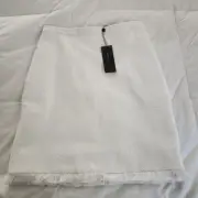 Bcbg Maxazria Mannie Skirt New Size 2 Ivory Retails 198$