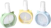 HONMEET Small Plastic Empty Bottles 3pcs 55ml Fine Spray Bottles Portable for Cleaning Beauty Travel Random
