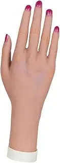 Perfk Practice Mannequin Hand Jewelry Organizer Soft Nail Training Hand Realistic Female Hand for Rings Manicure Bracelet Nail Art, Skin Right Hand
