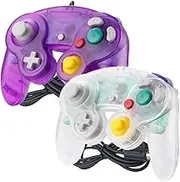 Reiso Classic NGC Wired Controller (Clear Purple and Clear White)