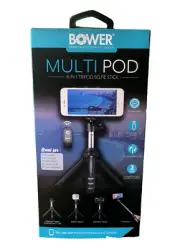 BOWER MULTI POD 6-in-1 Tripod Remote Shutter Smartphones-Camera Selfie Stick