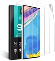 [3 Pack] ZUSLAB Screen Protector for Galaxy S23 Ultra Flexible TPU Film Ultrasonic Sensitive Fingerprint Recognition & Case Friendly for Samsung (2023)