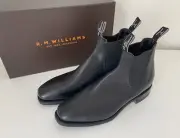 RM Williams Boots Black Kangaroo Comfort Craftsman Size AU 9 G, US 10 New In Box
