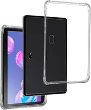 REY Transparent Silicone Case TPU Anti-Shock for Samsung Galaxy Tab Active Pro - 4 Pro, Premium Scratch-Resistant TPU Transparent Protective Case Anti-Shock