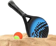 Paddle Racket | Carbon Fiber Beach Paddle Tennis - Shock-Resistant Sports Equipment for Women Men Mother Dad Father Adults Beginners
