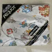 Vintage Pequot Percale Floral Full Double Fitted Bed Sheet NEW NIP NOS