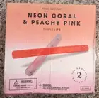 Coral Sunnylife Inflatable Noodle set of 2 Neon Coral & Peachy Pink New OpenBox