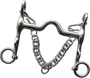 Folpus Horse Chew Horse Snaffle Stainless Steel Horse Bit for Bridle and Tethering Training Accessory