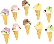 Kisangel 12Pcs Mini Artificial Ice Cream Model Realistic Dessert Shop Display Accessories for DIY Projects and Photo Props for Dollhouse Decoration and Creative Displays