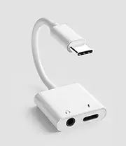 Fast Charging USB C to 3.5mm Headphone Adapter Aux Audio Type Charger Dongle Converter Jack for iPad Air4 Pro 2020 2019 2018 Samsung Galaxy S20 Ultra Z Flip Note S10 S9 Plus Compatible with Earphone