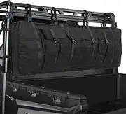 SUNPIE Tool Bag Rack for UTV Soft Carrier Case ATV Tool Holder Mount Compatible with Polaris Ranger, Kawasaki Mule, Pioneer, Canam Defender Most of UTV, Keep Rifle Hunting Gear Bags for SXS Black