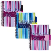 Pukka Pad, A5 Striped Project Notebook 3-Pack - 21 X 14.9Cm - Wirebound Notebook