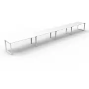 RAPIDLINE DELUXE LOOP LEG WORKSTATION Single Sided No Screen 4 Person W4800 x D750 x H730mm Natural White/White