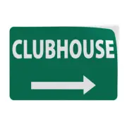 Horizontal Vinyl Stickers Right Clubhouse Golf Course Activity Sign Golf Sign