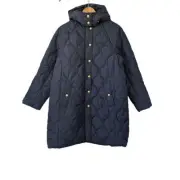J. Crew Stowe Puffer Jacket PrimaLoft Hooded Quilted Navy Size M NWT $348 CD108