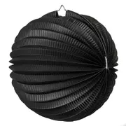 Black Accordion Paper Lantern Ball 20cm
