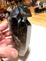 Smoky Quartz Crystal Gemstone Floater Cathedral Multi Point Cluster Specimen 007