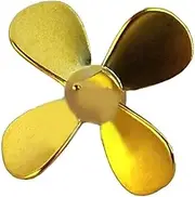 LUMIXE 1PCS Alloy 4-Blade Propeller 26mm Diameter Full Immersion Paddles Left/Right Props 3mm Aperture, for 1:200 Boat Model DIY Parts Boat Propeller (Color : 1pcs Left)