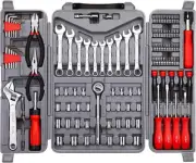 123 Piece Socket Wrench Set Auto Repair Tool Set Toolbox Storage Case General