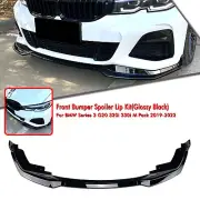 Front Bumper Spoiler Lip For BMW 3 Series G20 320i 330i M Pack 2019-22 2020 BLK (for: BMW)