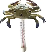 MYCENSE Water Temperature Gauge,Floating Pool Thermometer Funny Portable Easy to Read for Paddling Pool, Ice Bath, Bath, Fishing Pond, Crab 20x16.5cm