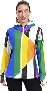 [RPLIFE] Straight Ally Pride Flag Mix Lgbt Sun Protection Clothes for Women, Upf 50+ Zip up Outdoor Jacket, (S-XXL)