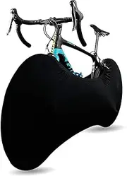 Bike Cover, Dust-Proof Bicycle Indoor Cover for Storage and Transportation, High Elasticity Bicycle Wheel Cover Bag Washable Bicycle Protection Storage Bag for Mountain Bike (Black)