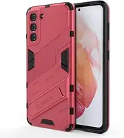 [JOJOBE] Horizontal Kickstand Case for Samsung Galaxy S21 5G Cover case Phone Holder with Vertical Kickstand Case Compatible with Samsung S21-Rose Golden