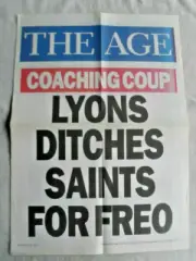 Ross Lyon Fremantle Dockers Rare Poster AFL Football Coach St. Kilda Footy.
