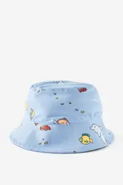[Cotton On Kids] Cotton On Kids - Baby Swim Bucket Hat - Dawn blue/sea creatures OS DAWN BLUE/SEA CREATURES